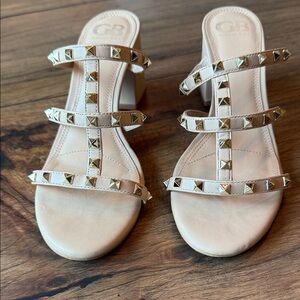 Gianni Bini Cream Studded Heels